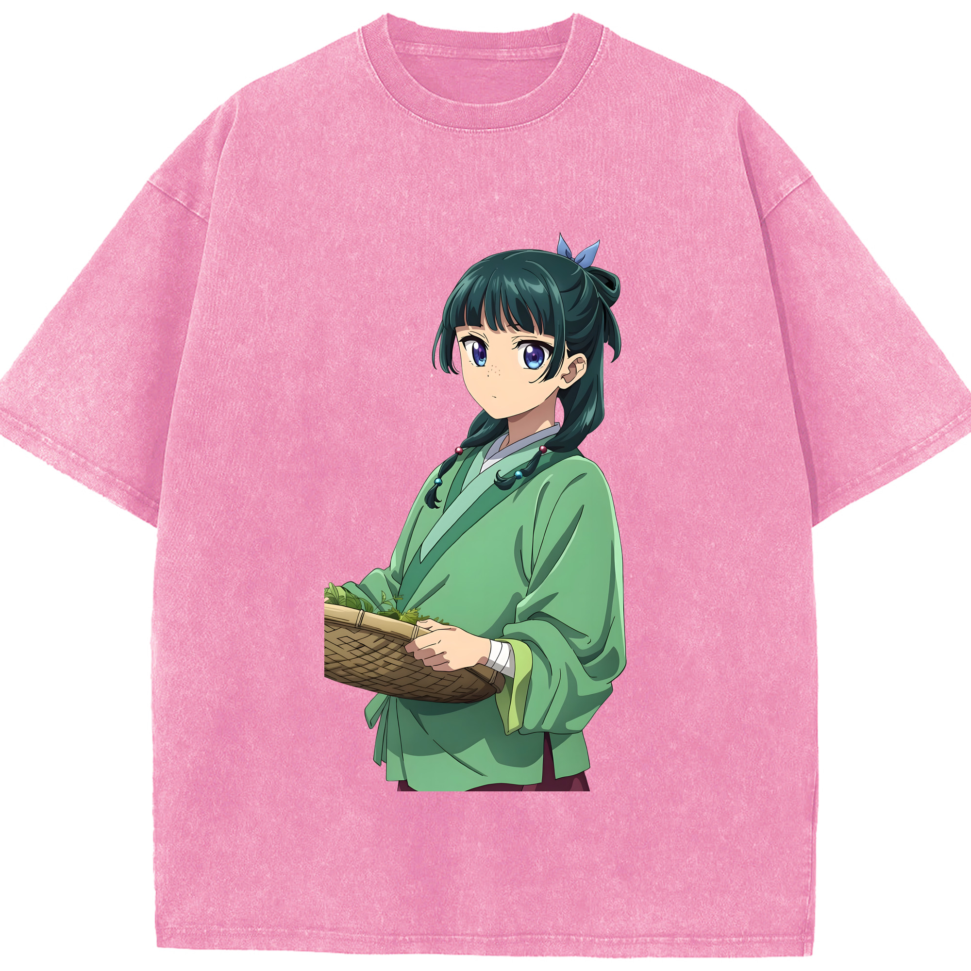 （画像用） 薬屋のひとりごと The Apothecary Diaries 綿100% ヴィンテージ風 半袖Tシャツ（フロントプリント）